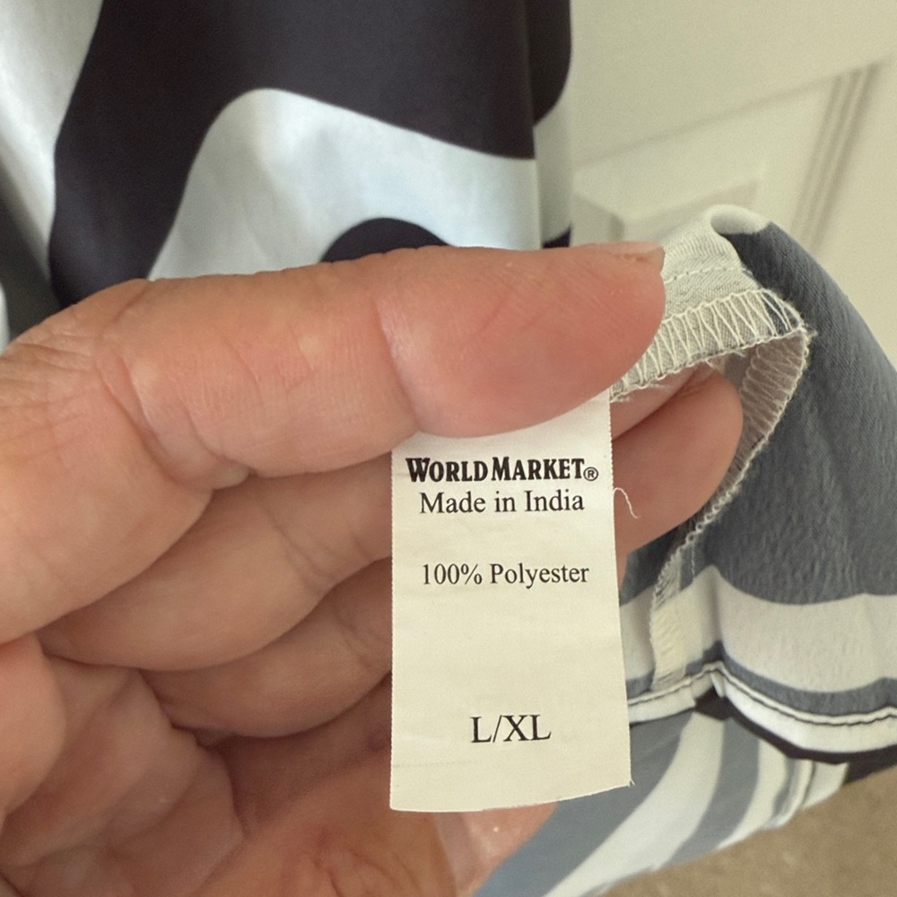 World Market Mod Black & White Print Dress - Picture 3 of 5